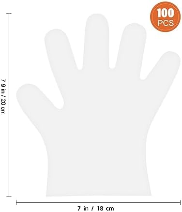 Milisten 100PCS Kids Disposable PE Gloves for Food Prep