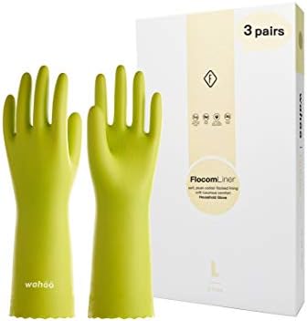 LANON 3 Pairs Skin-Friendly Cleaning Gloves