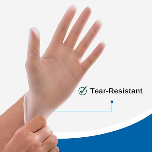 HCS Vinyl Gloves - Clear Latex-Free Food Cleaning