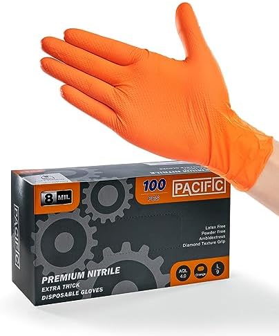 PACIFIC PPE Nitrile Gloves 8 Mil 100 Count