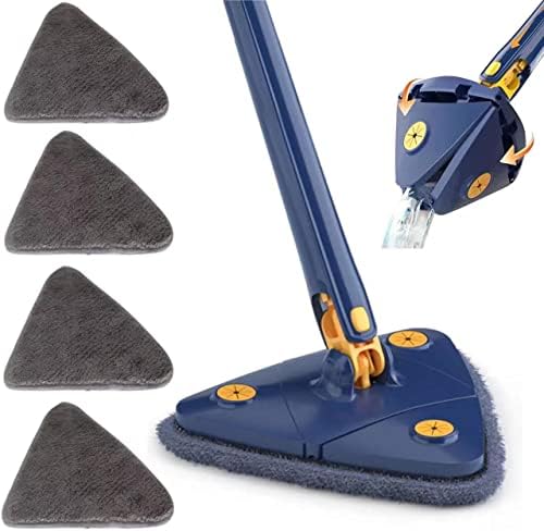 360 Degree Rotatable Adjustable Wall Mop with Automatic Water Squeezing