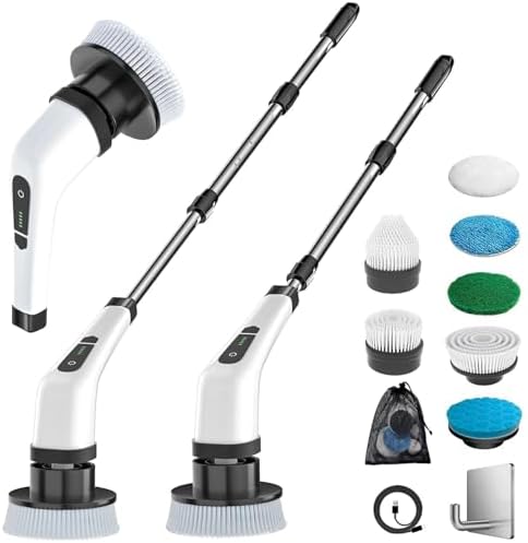 MGLSDeet Cordless Electric Spin Scrubber with 7 Brush Heads