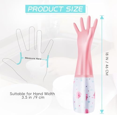 3Pcs Reusable Dishwashing Gloves with Waterproof and Non-Slip Design