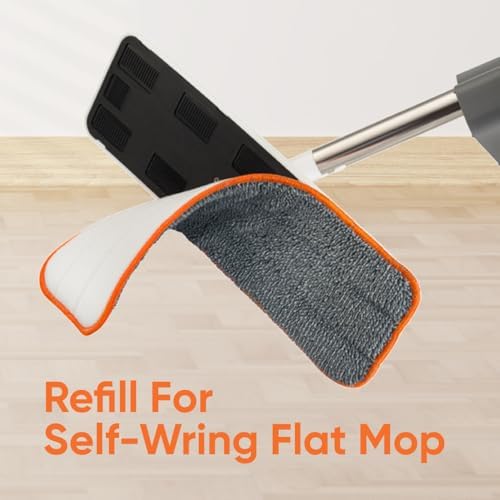 Superio 4-Pack Microfiber Mopping Pads - 8x45 Reusable Streak-Free