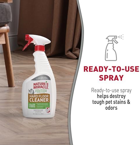 Natures Miracle Hard Floor Cleaner 24 Oz Dual-Action Stain Remover