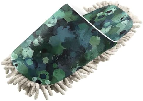 Zhirexin Dark Green Mop Slippers for Home Cleaning