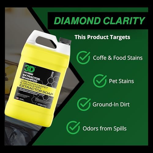 3D Extractor Carpet Cleaner Shampoo 1 Gallon