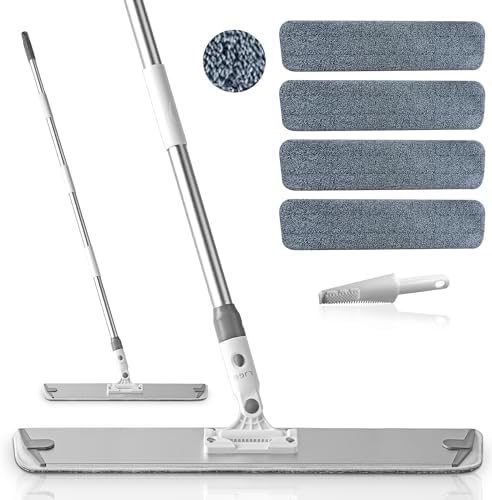 LJGG 236 Inch Microfiber Floor Mop with 4 Washable Pads
