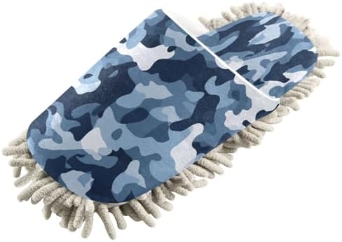 Zhirexin Blue Microfiber Mop Slippers for House Cleaning