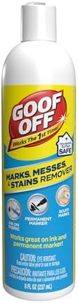 Goof Off Stain Remover for Plastics Fabric Clothing