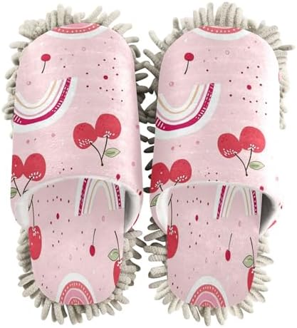 Zhirexin Mop Slippers for Men Women with Soft Microfiber and Cotton Flannel