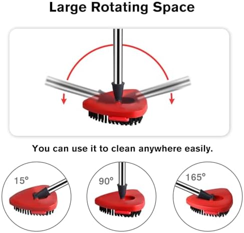 HiBaBy Spin Mop Head Base Scrub Brush Set with Handle