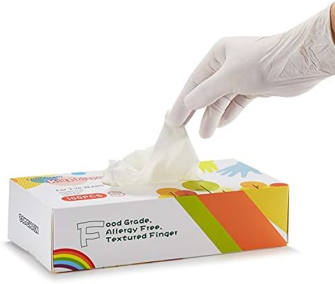 Kids Nitrile Gloves 100 PCS - Latex Free for Crafting Cooking