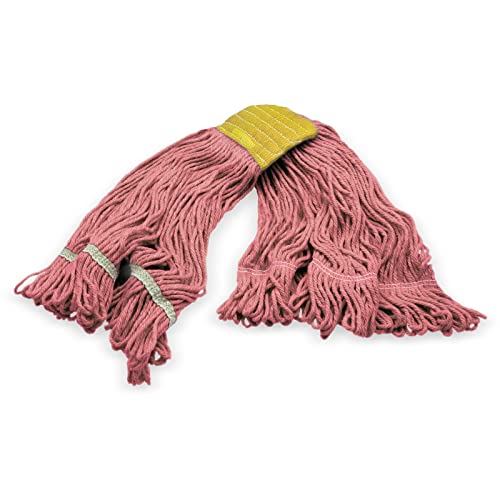 Carlisle Flo-Pac Cotton Mop Head Loop-Ended 1 Wide Red