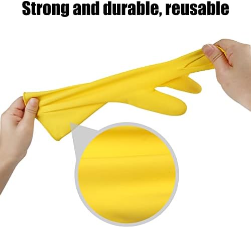 IUCGE Reusable Rubber Dishwashing Gloves 2 Pair
