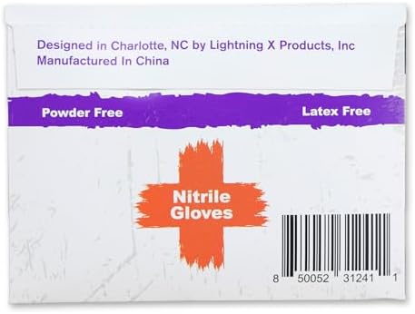 Lightning X Products Blue Nitrile Gloves Large 100 Gloves