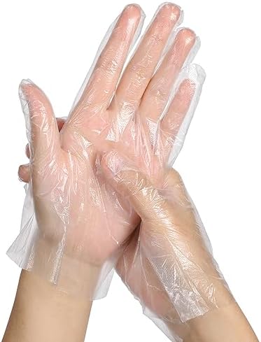 Milisten 100PCS Kids Disposable PE Gloves for Food Prep