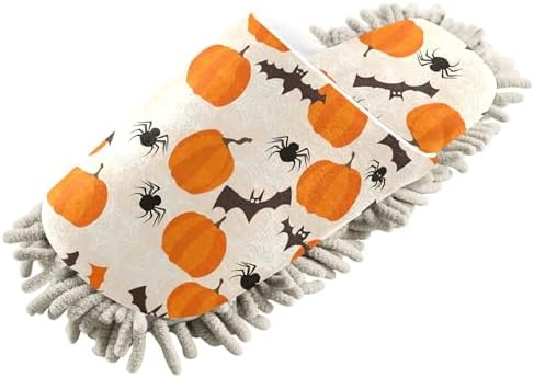 Burbuja Cute Bats Pumpkins Mopping Slippers for Home Cleaning