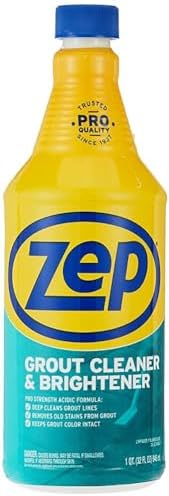 Zep Grout Cleaner and Brightener - 32 oz Case of 2 - Deep Cleaning Formula