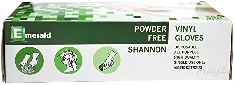 Emerald Shannon Powder Free Vinyl Gloves - Large Pack 100 1