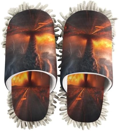 FLildon Microfiber Mop Slippers for Men Women Size L