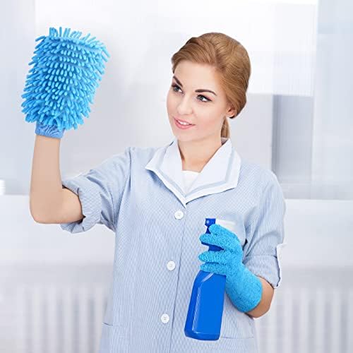 Potchen 6 pcs Microfiber Dusting Mitt Gloves for Cleaning Car and Home