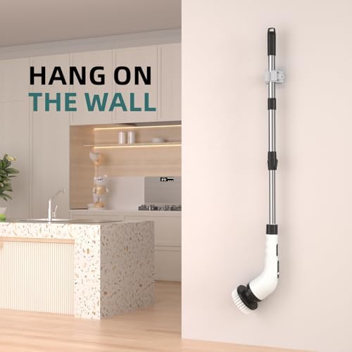 ELEBUILD 9-in-1 Electric Spin Scrubber with 8 Brush Heads