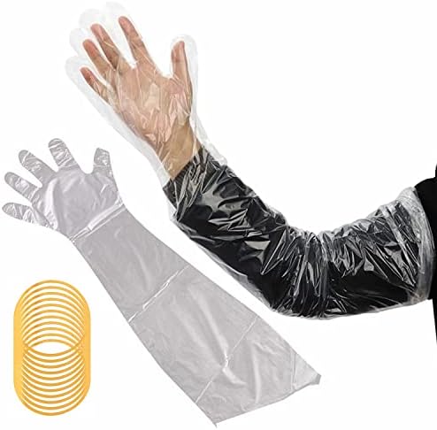 50PCS Extra Long Full Arm Disposable Gloves