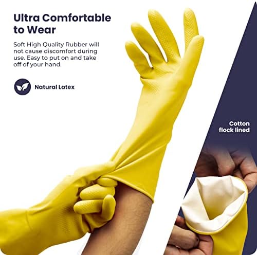 FMP Brands 361260 Pairs Non-Slip Rubber Gloves