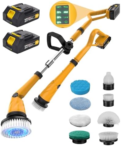 Qimedo 1500 RPM Electric Spin Scrubber with 2 Batteries Q2 Pro 1