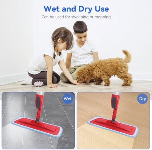 165 Inch Microfiber Mop Pads - 10 Pack Reusable Washable Replacement