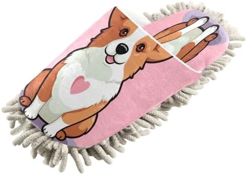 Bulletgxll Cartoon Dog Mop Slippers Washable