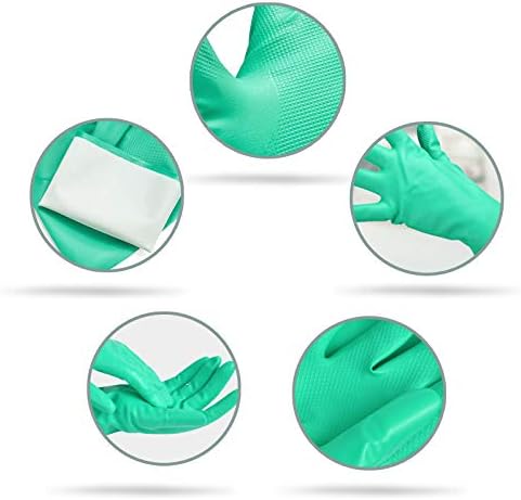 GAYISIC Reusable Latex-Free Dishwashing Gloves 2 Pairs