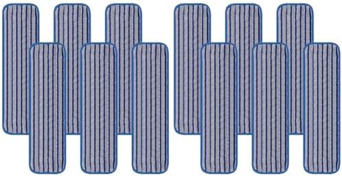 12 Pack Dirt Rusher Microfiber Mop Pads - Reusable and Washable