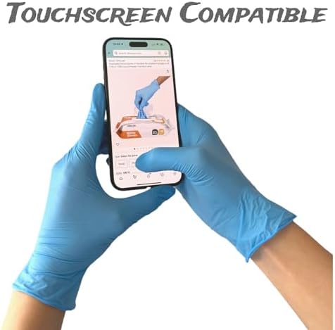 OMELAW Nitrile Gloves 4 Mil Powder Free Non Latex