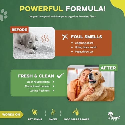 Reliant Pet Carpet Deodorizer Powder 24oz Made in USA