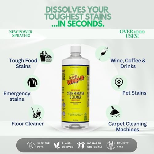 Whip It Cleaner Concentrate 32 OZ Multi Purpose Stain Remover