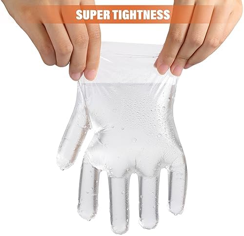 Milisten 100PCS Kids Disposable PE Gloves for Food Prep
