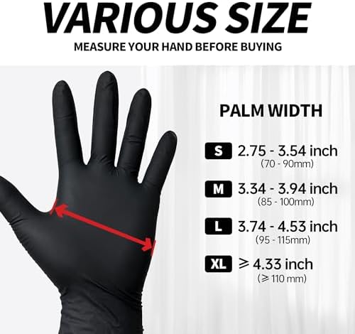 Supmedic Basic Vinyl Exam Gloves 100Pcs Black