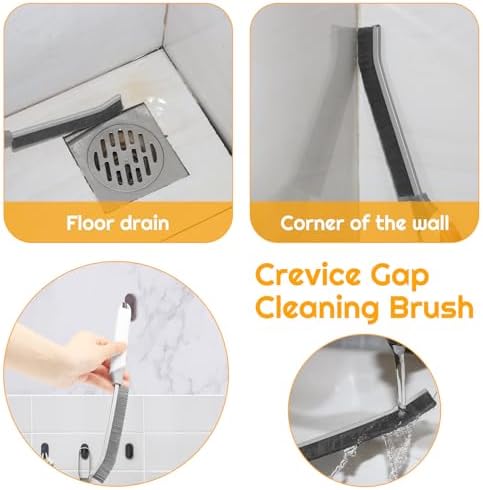 SUOXU 2-Pack Grout Scrub Brush Set Hard Bristle Cleaning Tools