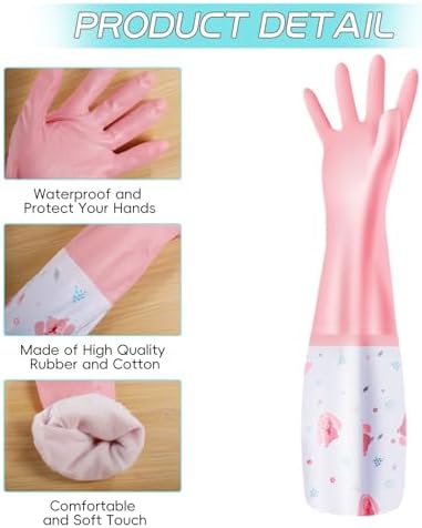 3Pcs Reusable Dishwashing Gloves with Waterproof and Non-Slip Design