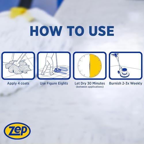 Zep Wet Look Floor Polish - 1 Gallon Case of 2