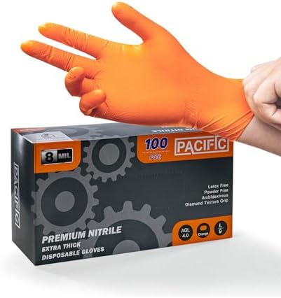 PACIFIC PPE Nitrile Gloves 8 Mil 100 Count