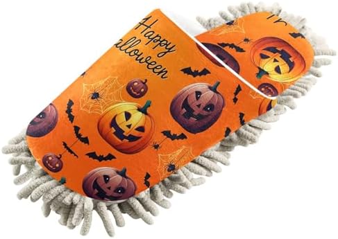 Burbuja Halloween Pumpkin Mop Slippers for Women Men