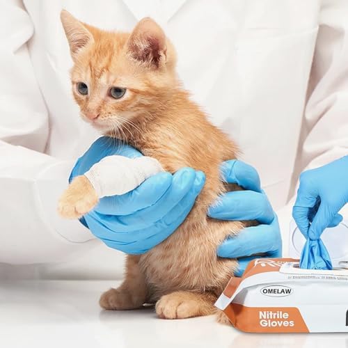 OMELAW Nitrile Gloves 4 Mil Powder Free Non Latex