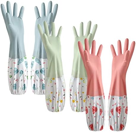 3pcs Waterproof Reusable Cleaning Gloves for Kitchen Laundry Garden