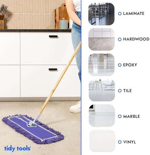 Tidy Tools 36 Inch Purple Commercial Dust Mop Floor Sweeper