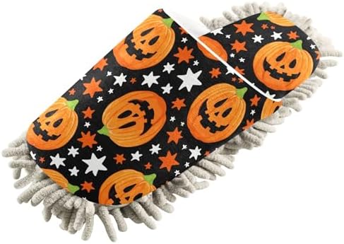 Burbuja Jack O Lantern Mop Slippers for Women Men