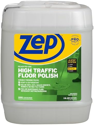 Zep High Traffic Floor Polish 5 Gal - Scuff and Slip Resistant