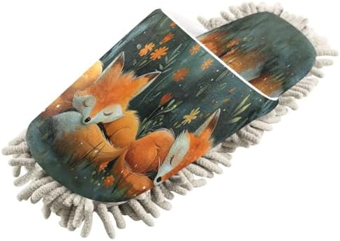 Zhirexin Cartoon Cute Fox Mopping Slippers